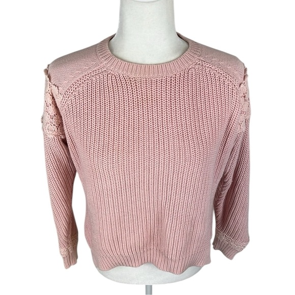 M&S Collection Light Pink Heavier Knit Pullover Sweater Size 8 (UK) - Picture 2 of 10